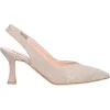 Decollete elegante tacco fino Melluso da donna platino glitter