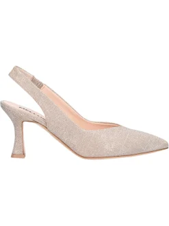 Decollete elegante tacco fino Melluso da donna platino glitter