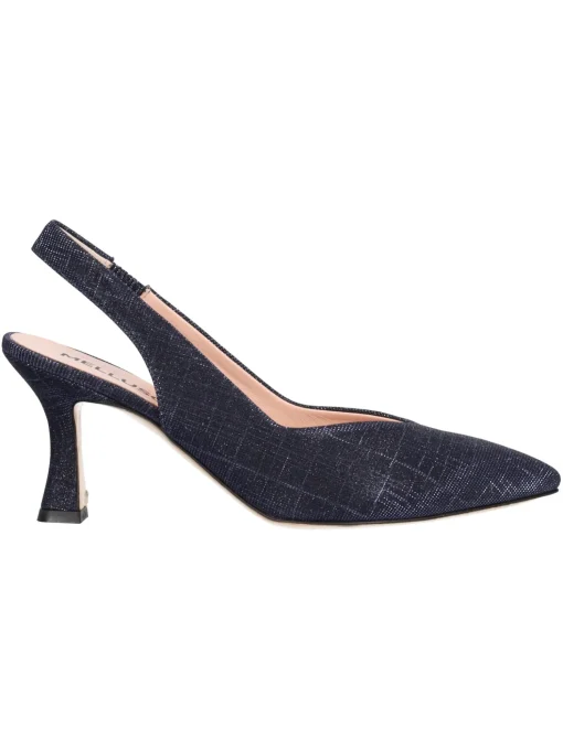 Decollete elegante tacco fino Melluso da donna blu glitter