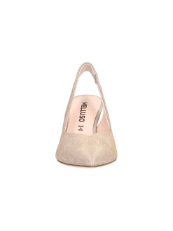 Decollete elegante tacco fino Melluso da donna platino glitter