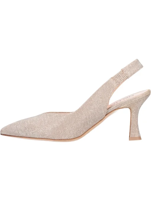 Decollete elegante tacco fino Melluso da donna platino glitter