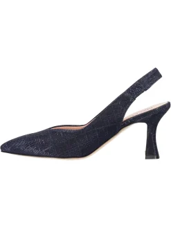 Decollete elegante tacco fino Melluso da donna blu glitter