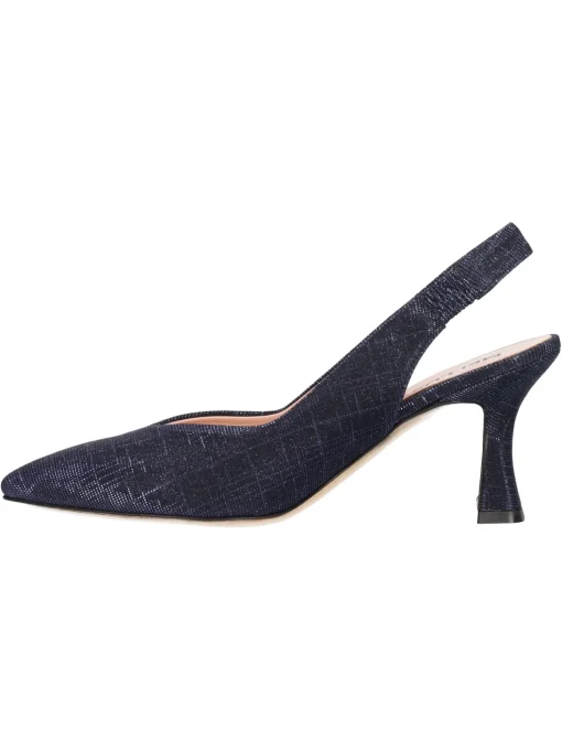 Decollete elegante tacco fino Melluso da donna blu glitter