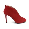 Decollete open-toe Nero Giardini donna scamosciato rosso