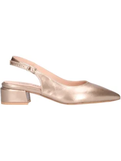 Decollete tacco basso Confort da donna laminato bronzo