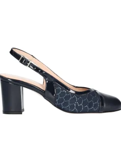 Decollete tacco largo Confort da donna blu