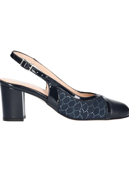Decollete tacco largo Confort da donna blu