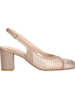 Decollete tacco largo Confort da donna beige