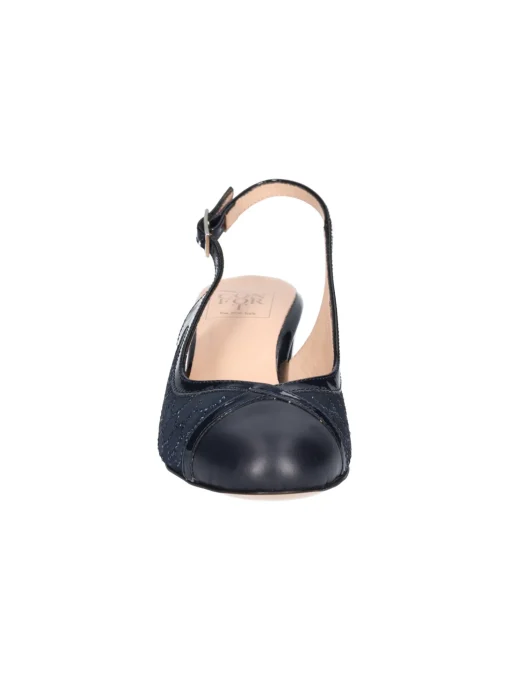 Decollete tacco largo Confort da donna blu