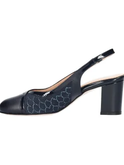 Decollete tacco largo Confort da donna blu