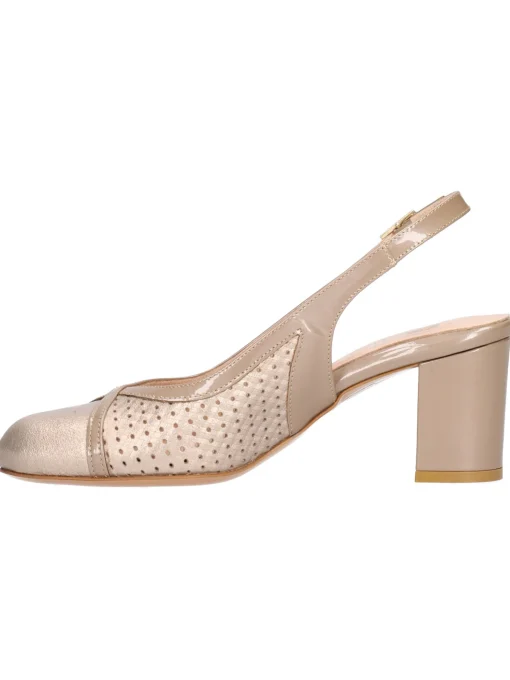 Decollete tacco largo Confort da donna beige