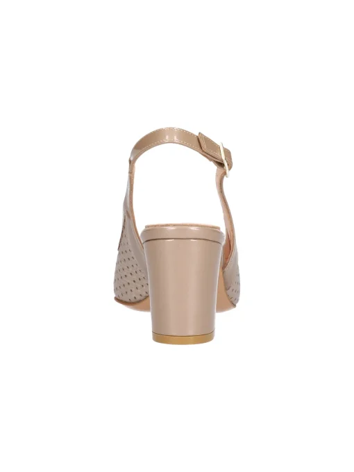 Decollete tacco largo Confort da donna beige