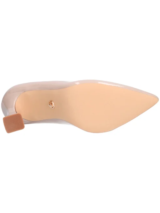Decollete tacco largo Goldu0026amp;Gold da donna beige