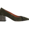 Decollete tacco largo Linea Uno da donna verde