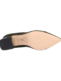 Decollete tacco largo Linea Uno da donna verde