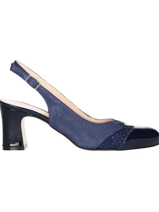Decollete tacco largo Melluso da donna blu
