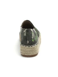 Espadrillas platform Gio Cellini da donna verde militare