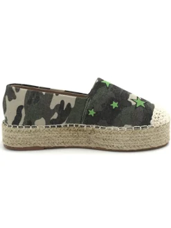 Espadrillas platform Gio Cellini da donna verde militare