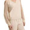 Felpa chiusa Liu Jo da donna beige