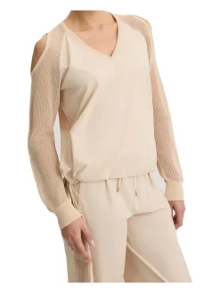 Felpa chiusa Liu Jo da donna beige