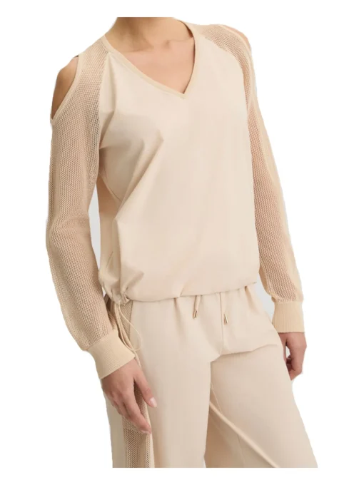 Felpa chiusa Liu Jo da donna beige