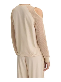 Felpa chiusa Liu Jo da donna beige
