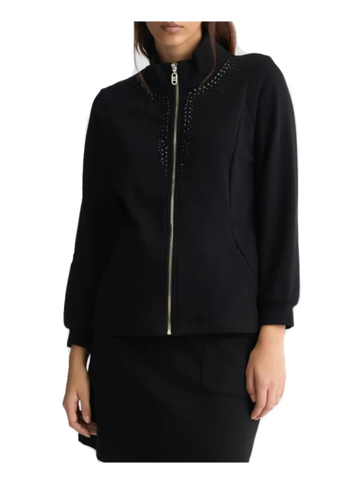 Felpa con zip Liu Jo da donna nera