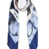 Foulard Liu Jo da donna blu con stampa floreale