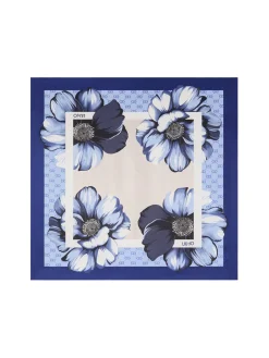 Foulard Liu Jo da donna blu con stampa floreale