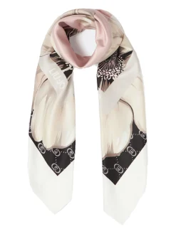 Foulard Liu Jo da donna nero con stampa floreale