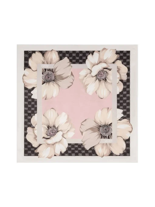 Foulard Liu Jo da donna nero con stampa floreale