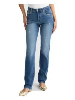 Jeans dritto con vita alta Liu Jo da donna blu denim