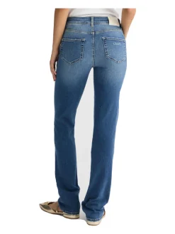 Jeans dritto con vita alta Liu Jo da donna blu denim