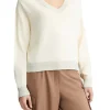 Maglia con scollo a V Liu Jo da donna avorio