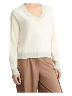 Maglia con scollo a V Liu Jo da donna avorio