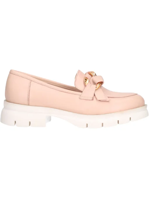 Mocassino con tacco basso Melluso Walk da donna cipria