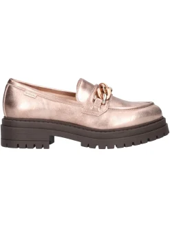 Mocassino con tacco basso Nero Giardini da donna bronzo metal