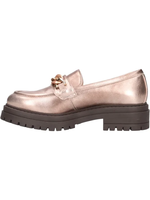 Mocassino con tacco basso Nero Giardini da donna bronzo metal