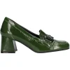 Mocassino con tacco largo Melluso da donna verde