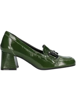 Mocassino con tacco largo Melluso da donna verde