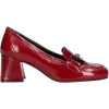 Mocassino con tacco largo Melluso da donna rosso mattone