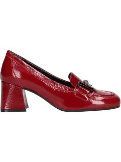 Mocassino con tacco largo Melluso da donna rosso mattone