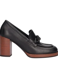 Mocassino con tacco largo Nero Giardini da donna nero