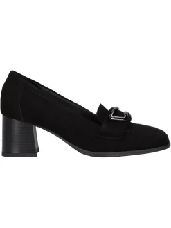 Mocassino con tacco largo Confort da donna nero