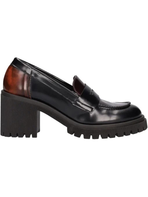 Mocassino con tacco largo Liviana da donna nero