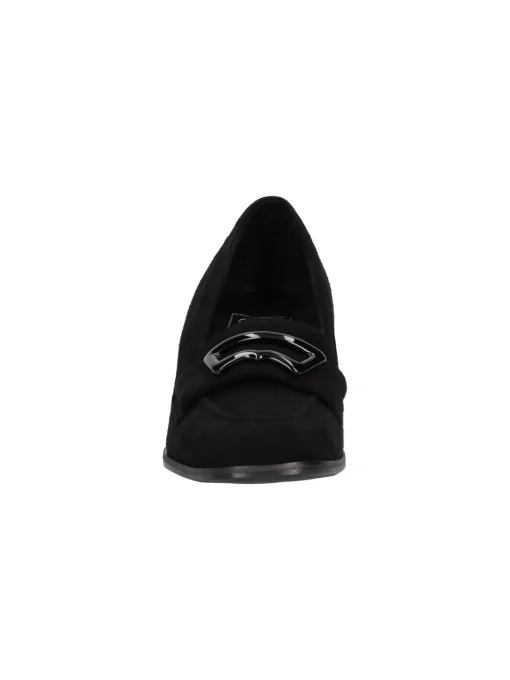 Mocassino con tacco largo Confort da donna nero