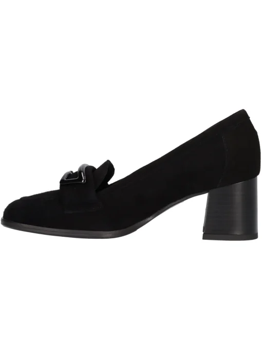 Mocassino con tacco largo Confort da donna nero