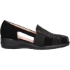 Mocassino con zeppa bassa Confort da donna nero