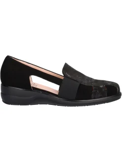 Mocassino con zeppa bassa Confort da donna nero