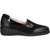 Mocassino con zeppa bassa Confort da donna nero